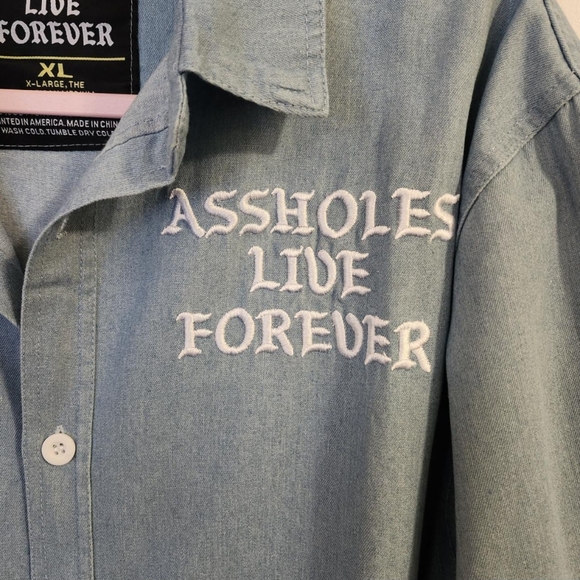 🆕️ ☆ ALF Unisex Embroidered Chambray Shirt - Picture 6 of 11